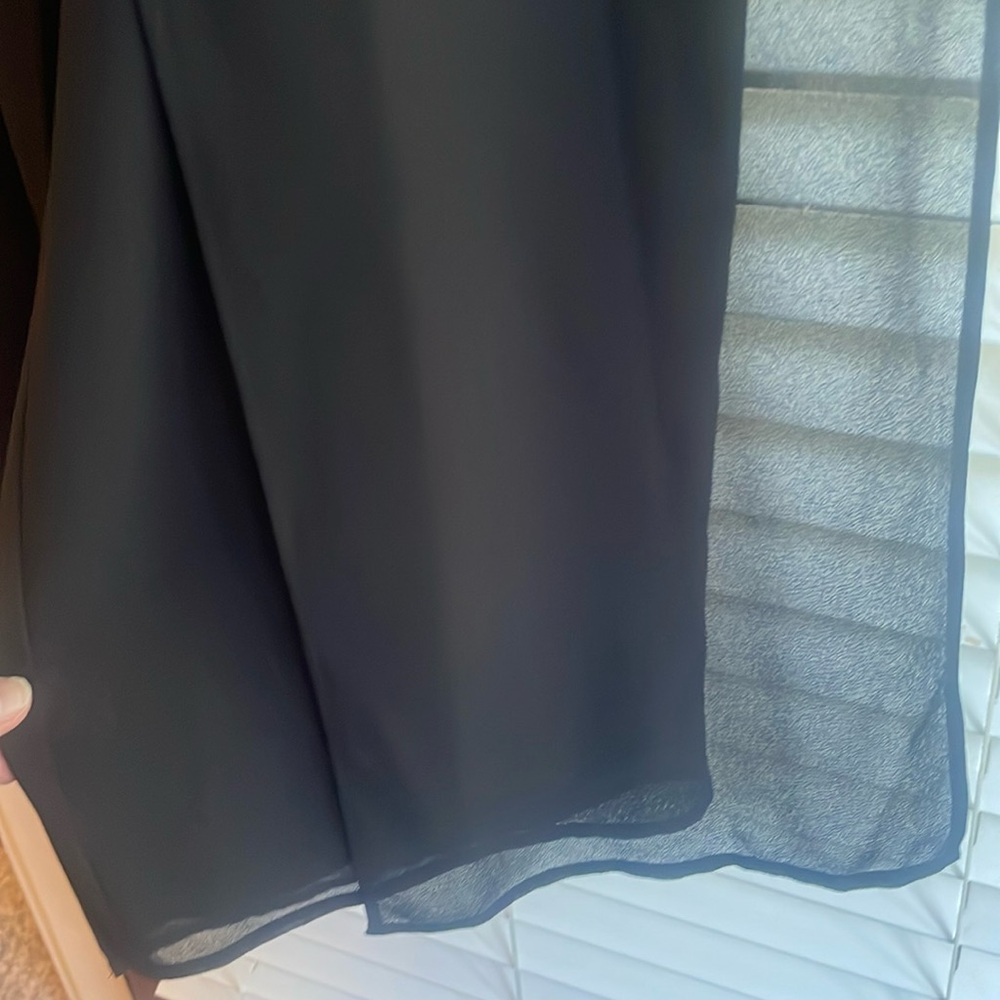 Sheer wide leg dress black pants